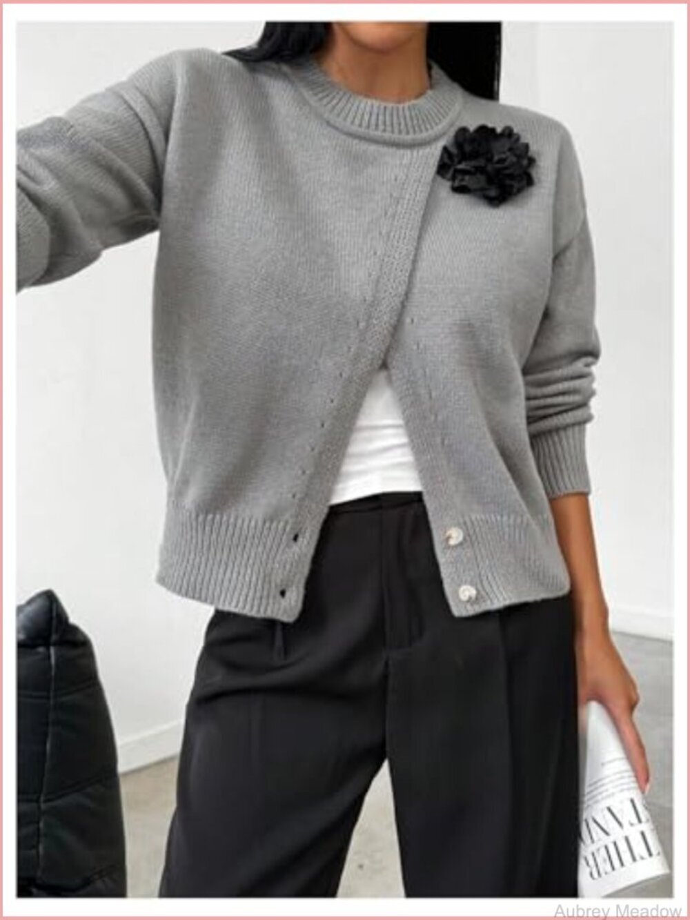 Lightweight Knit Cardigan Sweater Long Sleeve Button Down Going Out - Picture 5 of 5